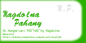 magdolna pahany business card